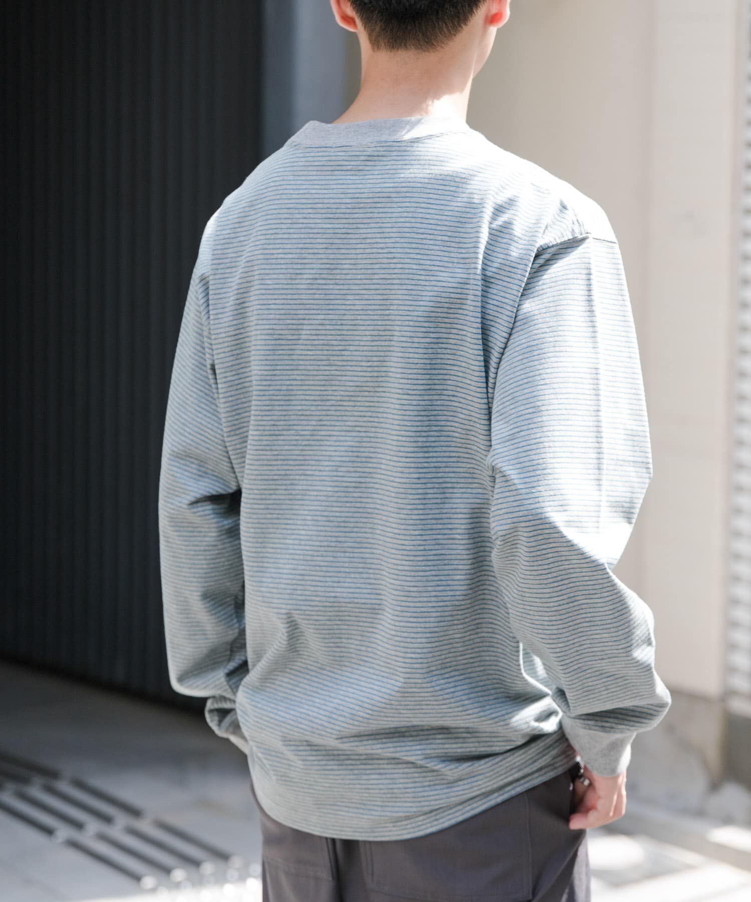 URBAN RESEARCH DOORS「FORK&SPOON　プレーティングボーダーロングスリーブTシャツ」|Tシャツ・カットソー|