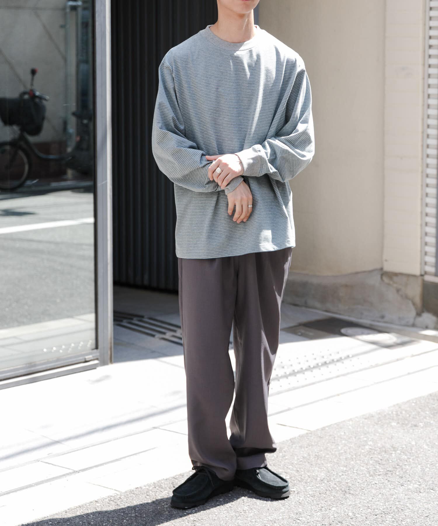 URBAN RESEARCH DOORS「FORK&SPOON　プレーティングボーダーロングスリーブTシャツ」|Tシャツ・カットソー|