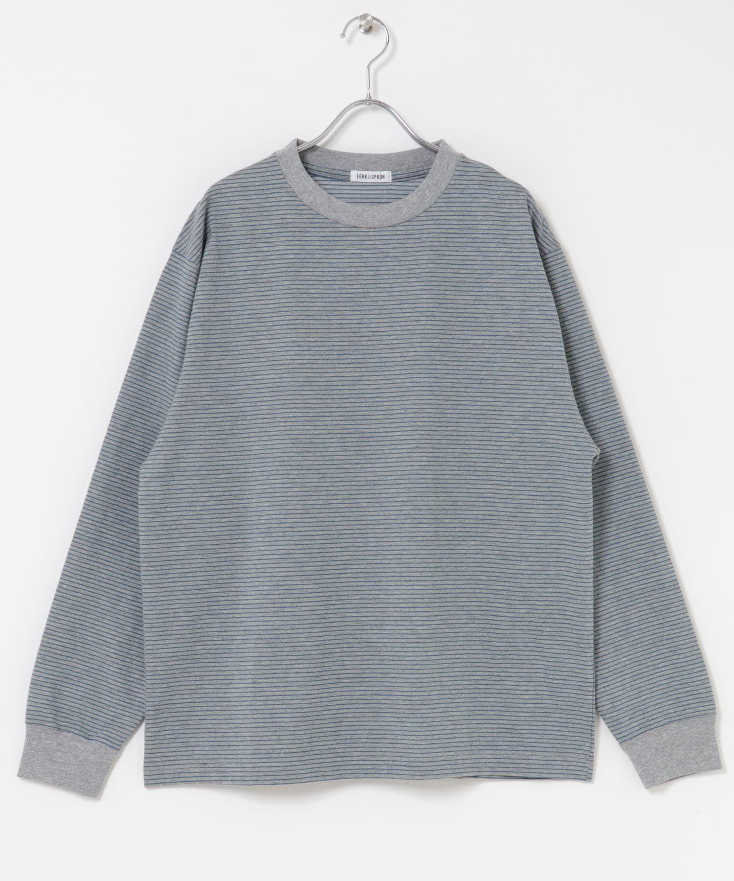 URBAN RESEARCH DOORS「FORK&SPOON　プレーティングボーダーロングスリーブTシャツ」|Tシャツ・カットソー|