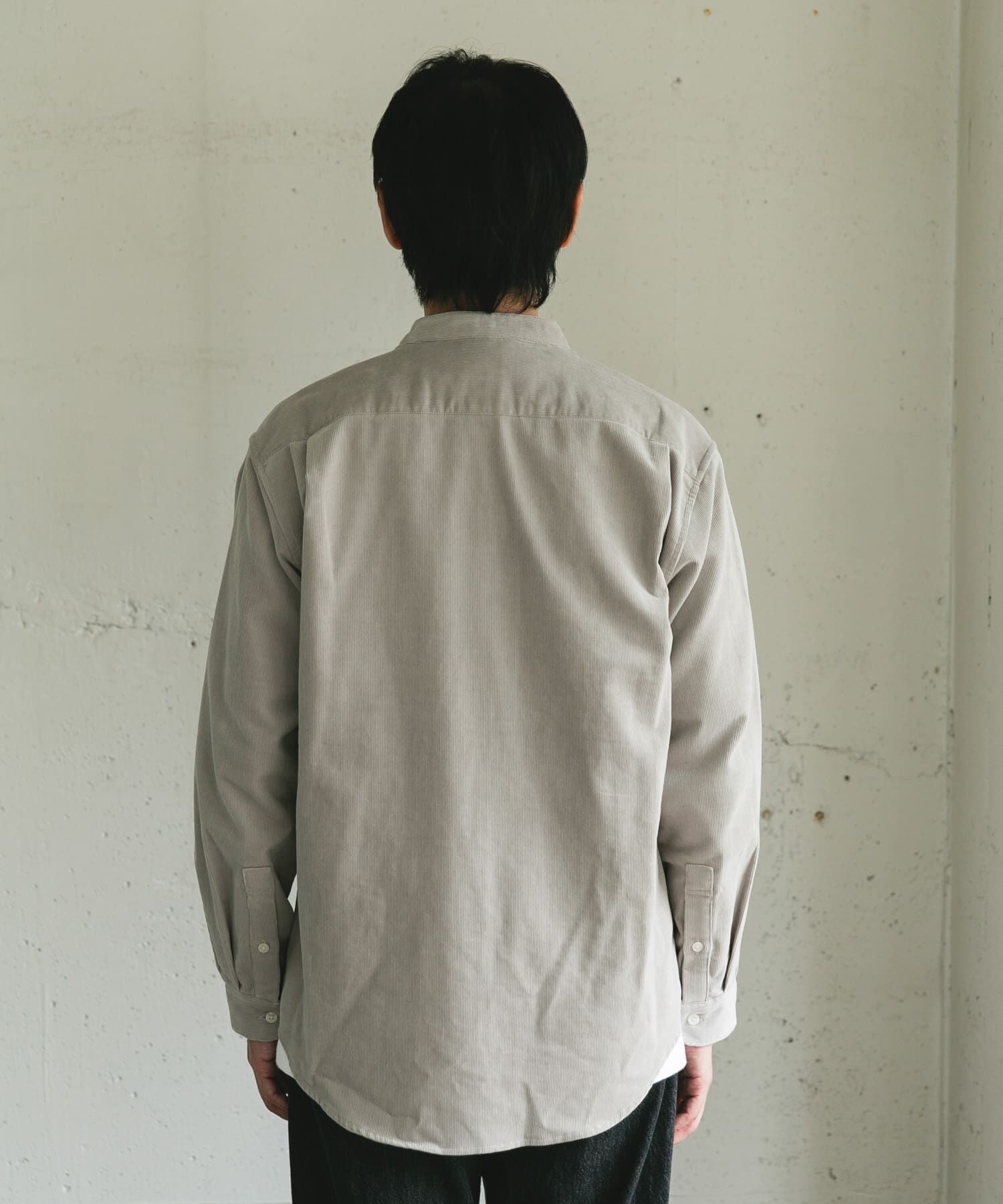 URBAN RESEARCH DOORS「『UR TECH』コーデュロイバンドカラーシャツ」|シャツ・ブラウス|