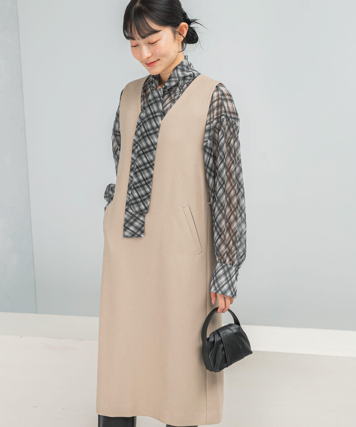 URBAN RESEARCH ROSSO「『UR TECH』　 ジャンパーワンピース」|ワンピース|