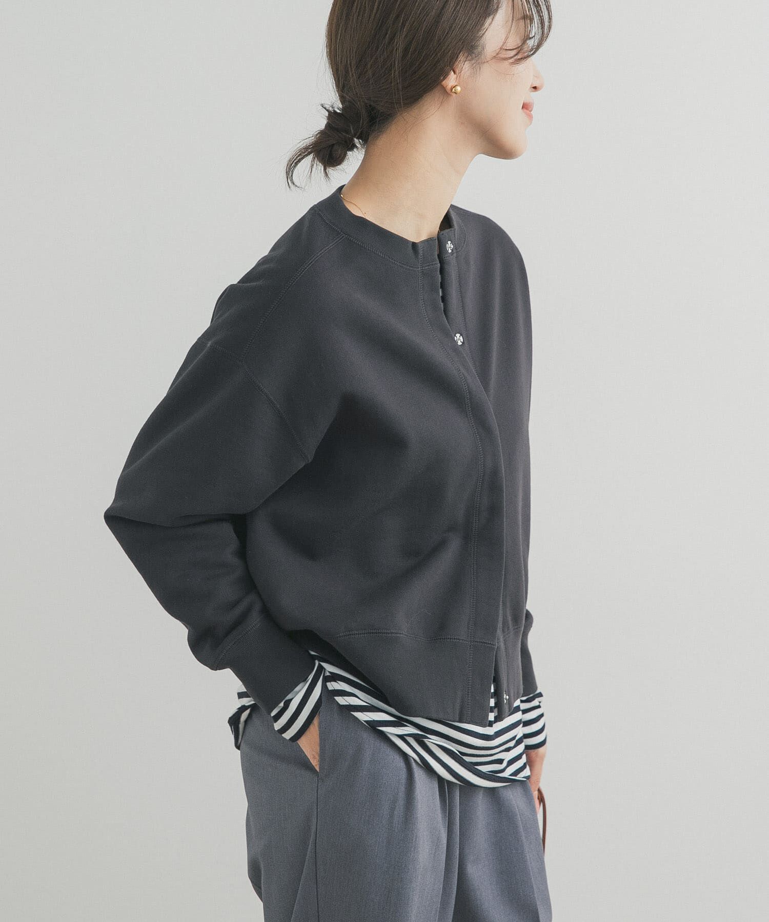 URBAN RESEARCH DOORS「裏起毛スウェットカーディガン」|カーディガン|