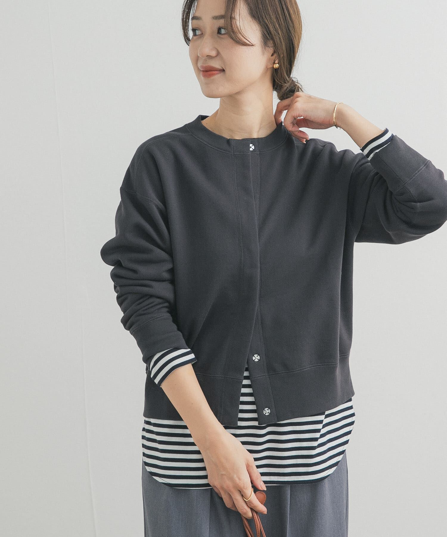 URBAN RESEARCH DOORS「裏起毛スウェットカーディガン」|カーディガン|