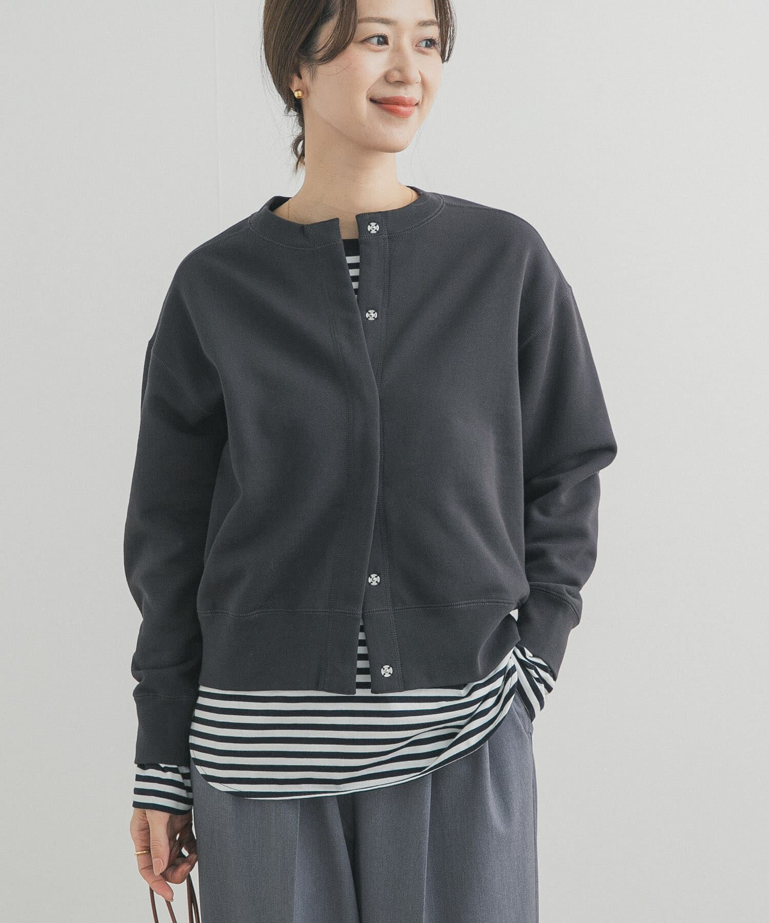 URBAN RESEARCH DOORS「裏起毛スウェットカーディガン」|カーディガン|