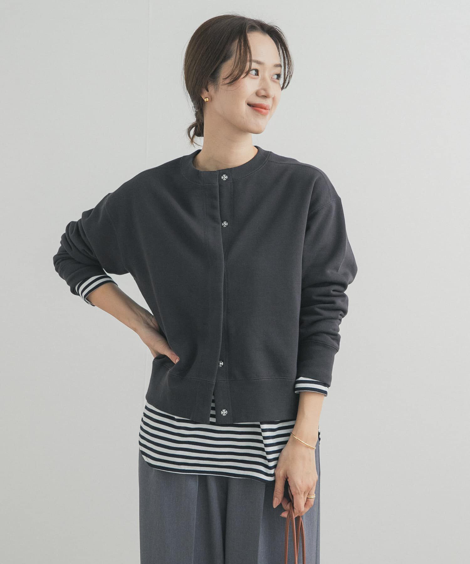 URBAN RESEARCH DOORS「裏起毛スウェットカーディガン」|カーディガン|