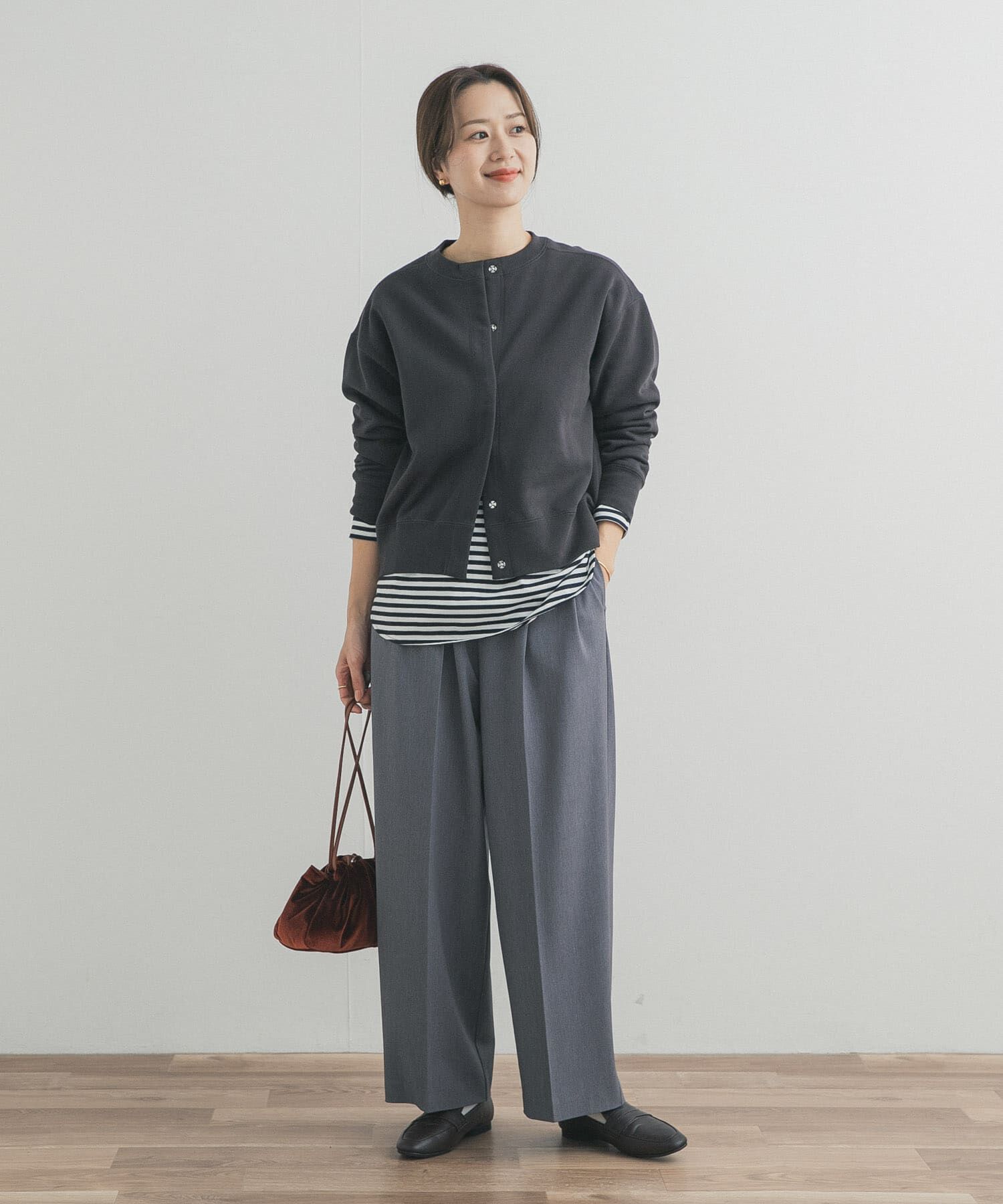 URBAN RESEARCH DOORS「裏起毛スウェットカーディガン」|カーディガン|