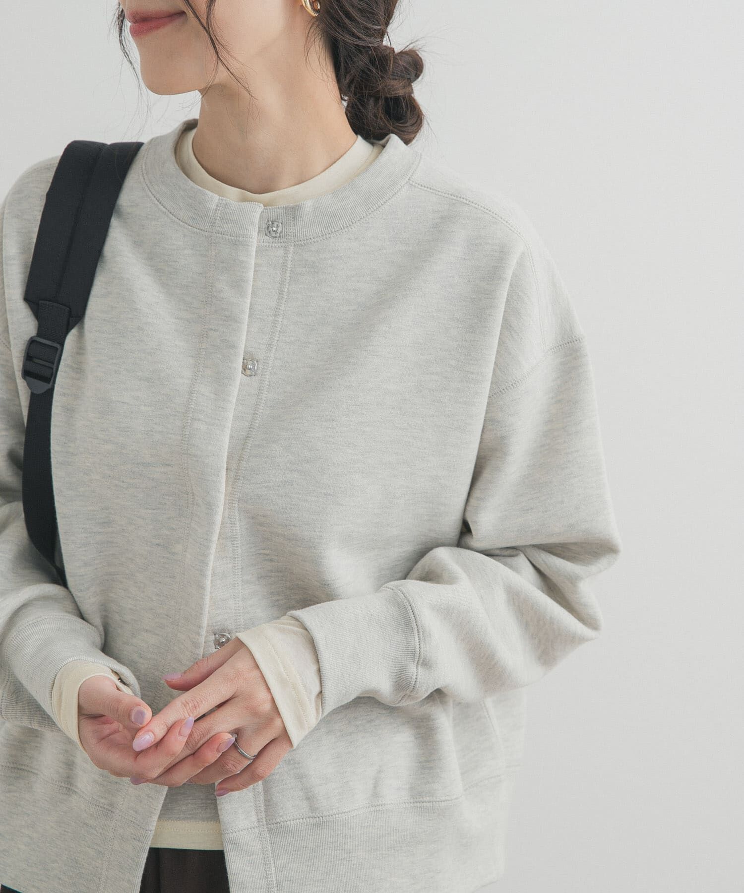 URBAN RESEARCH DOORS「裏起毛スウェットカーディガン」|カーディガン|