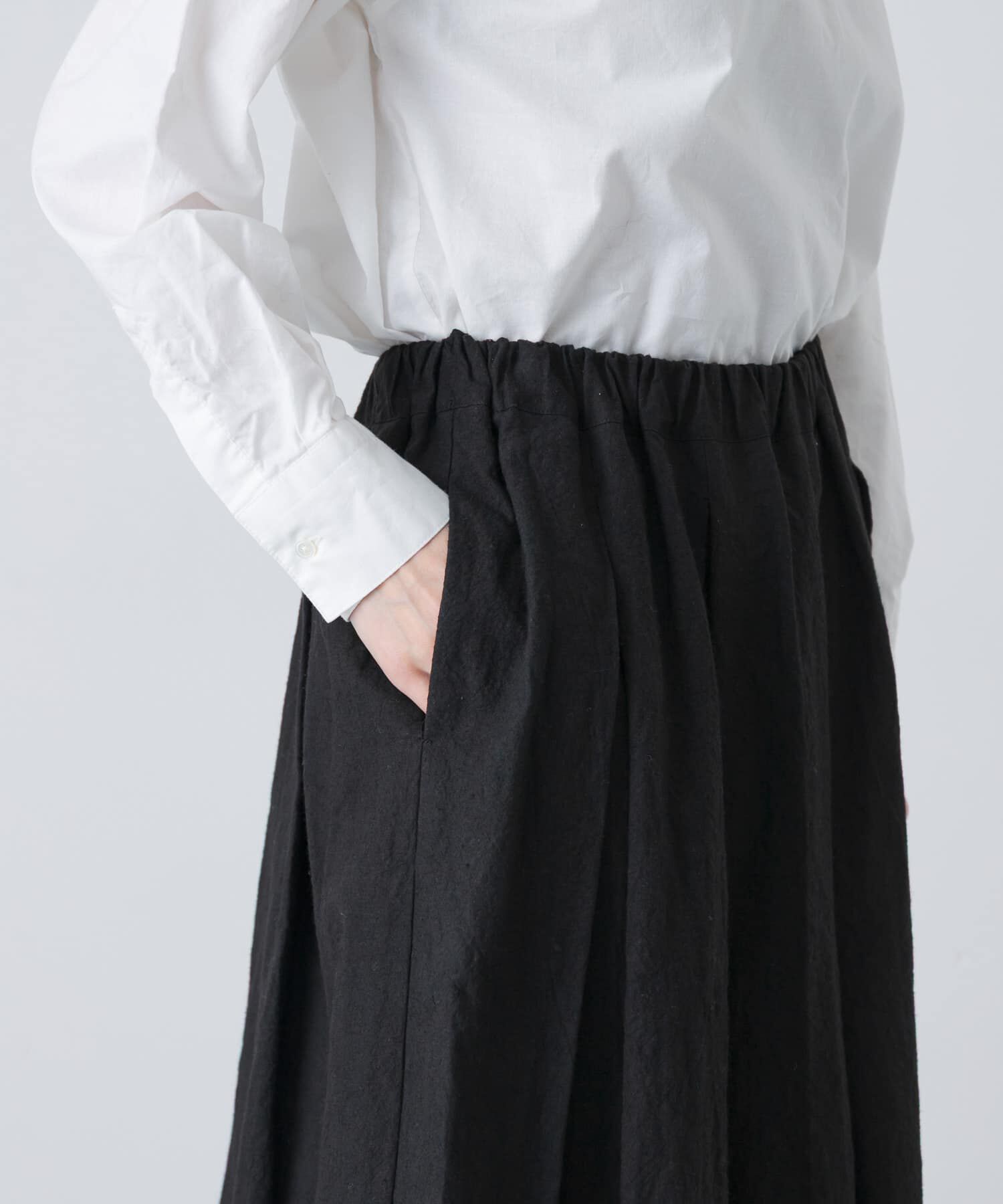 かぐれ「リネンコットンタックスカート」|スカート|