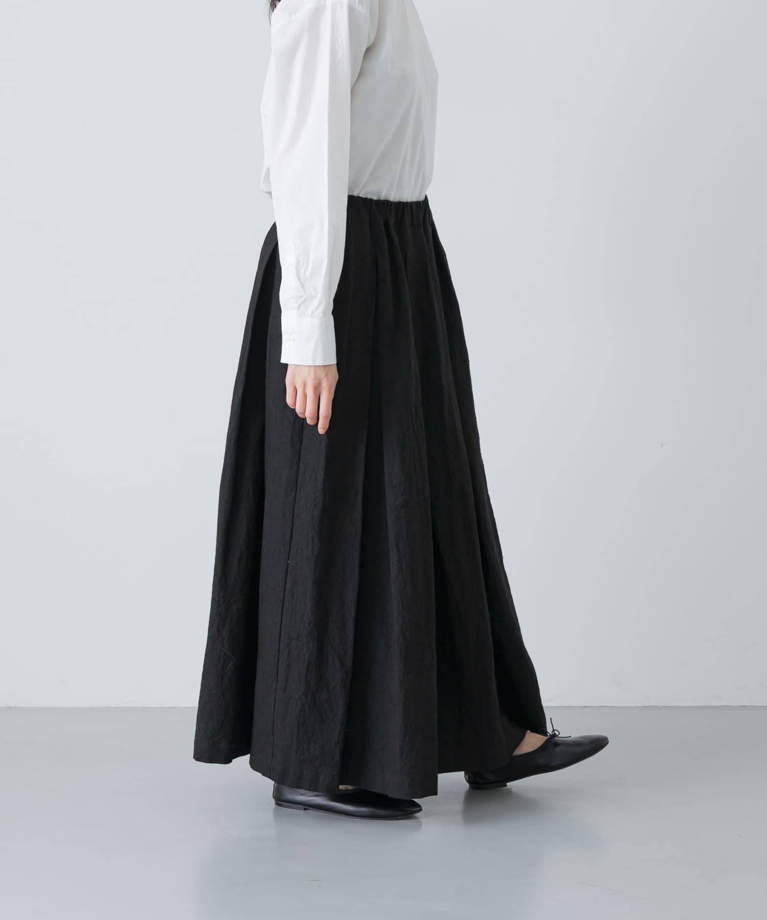 かぐれ「リネンコットンタックスカート」|スカート|