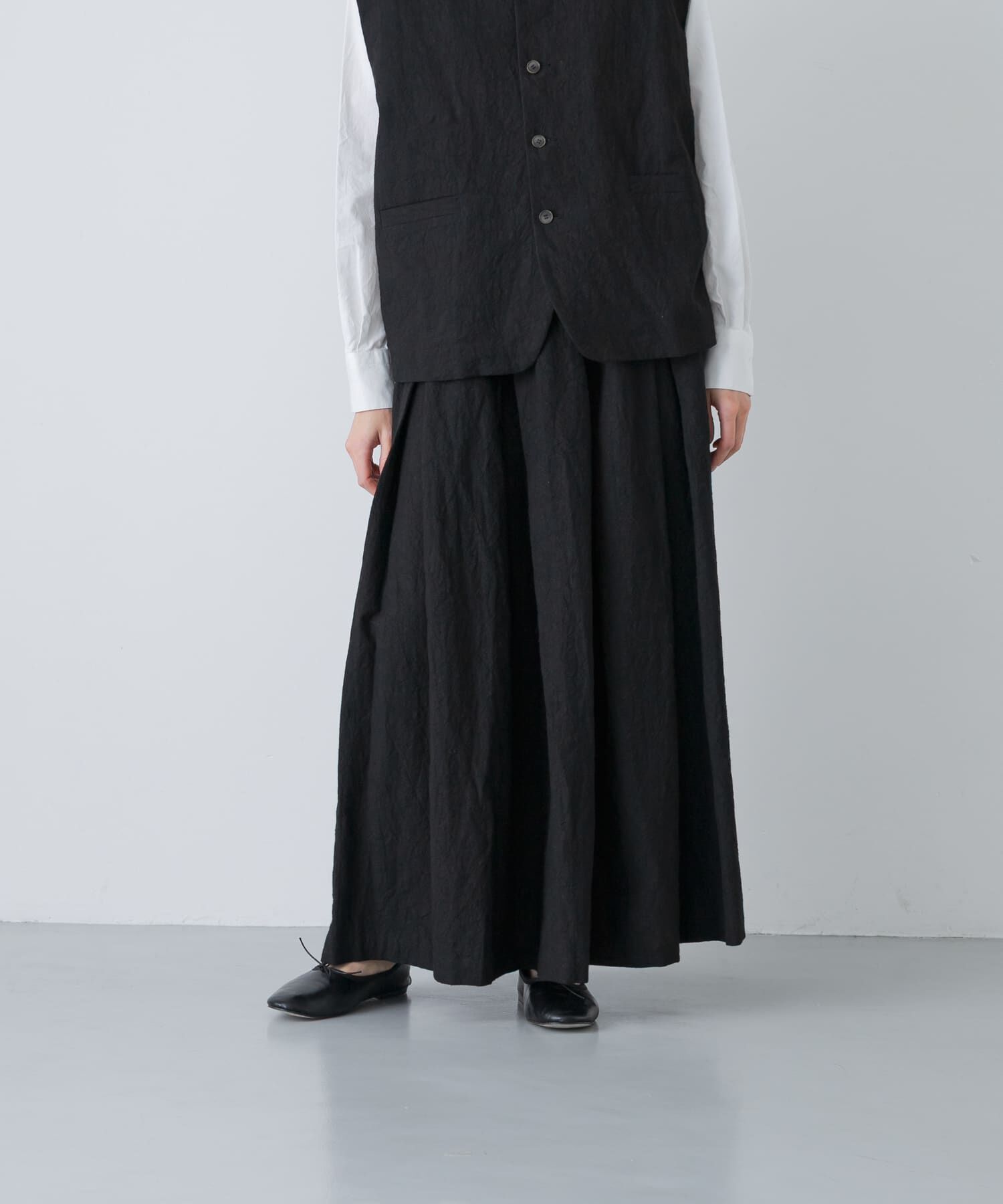 かぐれ「リネンコットンタックスカート」|スカート|