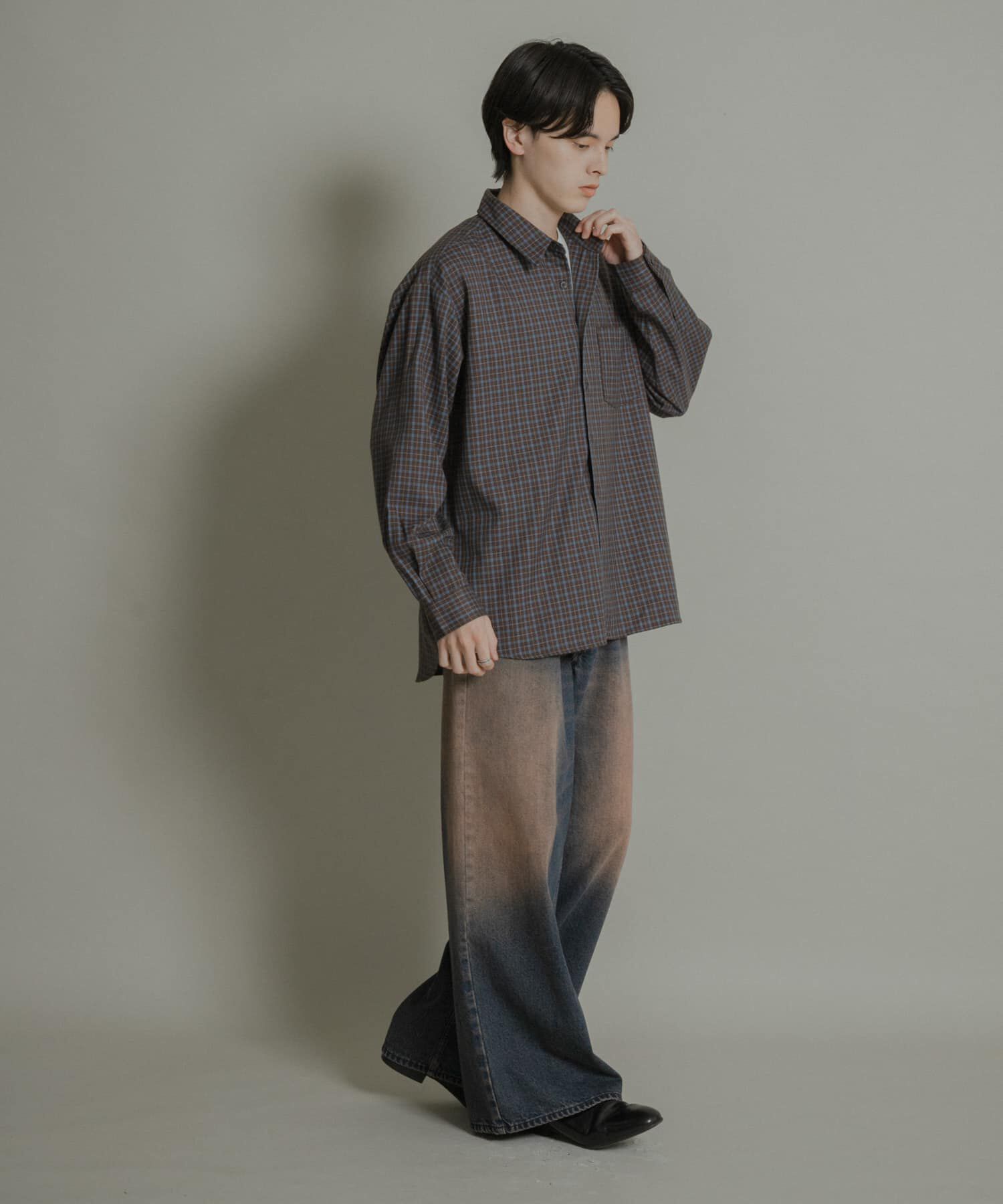 SENSE OF PLACE by URBAN RESEARCH「ニュアンスチェックロングスリーブネルシャツ」|シャツ・ブラウス|