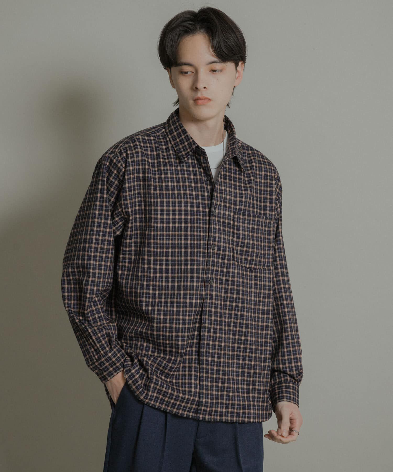 SENSE OF PLACE by URBAN RESEARCH「ニュアンスチェックロングスリーブネルシャツ」|シャツ・ブラウス|