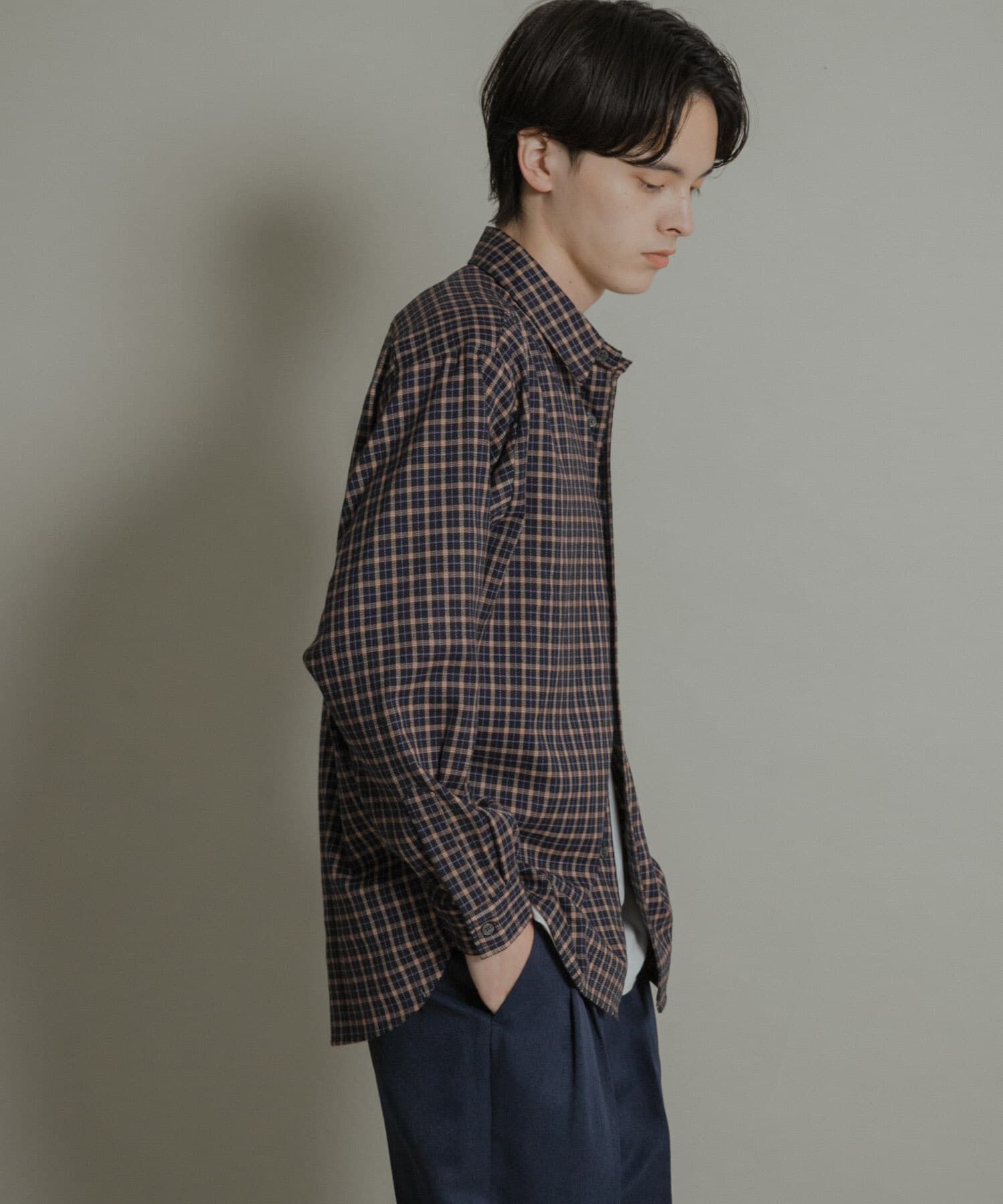 SENSE OF PLACE by URBAN RESEARCH「ニュアンスチェックロングスリーブネルシャツ」|シャツ・ブラウス|