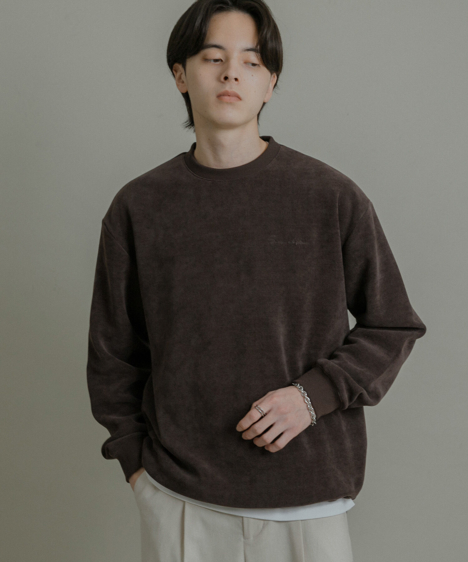 SENSE OF PLACE by URBAN RESEARCH「ニットフリースクルーネックプルオーバー」|ニット・セーター|ブラウン