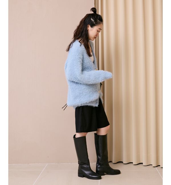  「《WEB限定アイテム》フェザーヤーンラメニットカーディガン」|カーディガン|