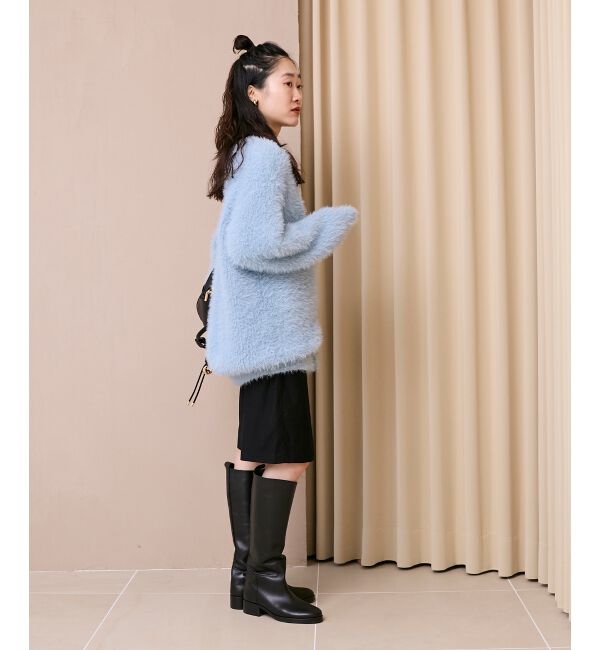  「《WEB限定アイテム》フェザーヤーンラメニットカーディガン」|カーディガン|