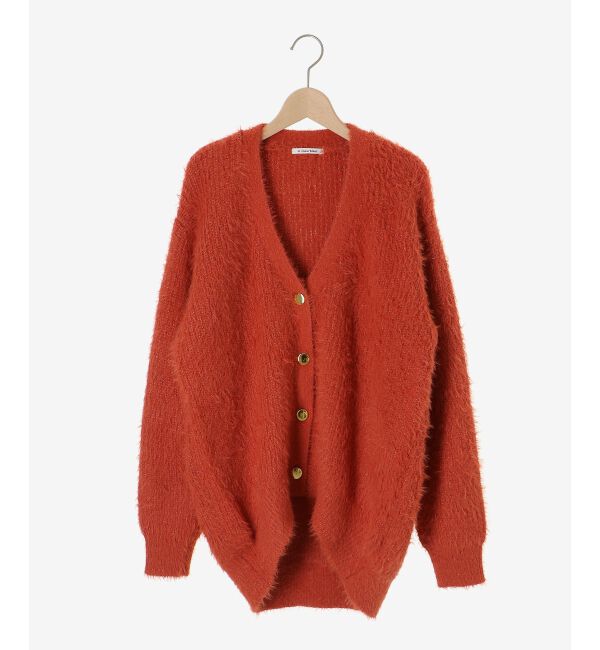  「《WEB限定アイテム》フェザーヤーンラメニットカーディガン」|カーディガン|