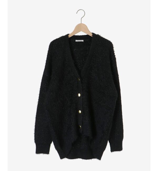  「《WEB限定アイテム》フェザーヤーンラメニットカーディガン」|カーディガン|