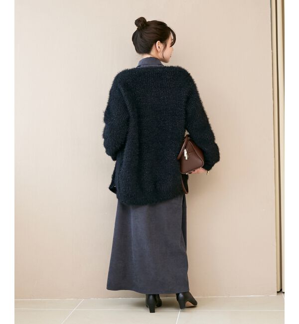  「《WEB限定アイテム》フェザーヤーンラメニットカーディガン」|カーディガン|