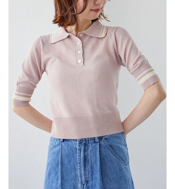 MAJESTICLEGON「シャイニーシアーポロニット」|ニット・セーター|