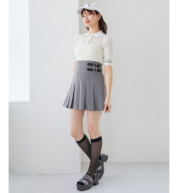 MAJESTICLEGON「シャイニーシアーポロニット」|ニット・セーター|