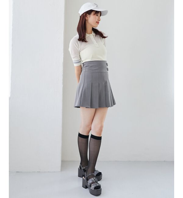 MAJESTICLEGON「シャイニーシアーポロニット」|ニット・セーター|