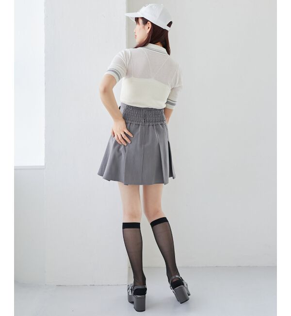 MAJESTICLEGON「シャイニーシアーポロニット」|ニット・セーター|