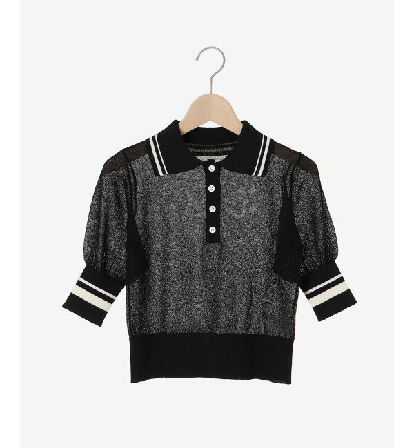 MAJESTICLEGON「シャイニーシアーポロニット」|ニット・セーター|