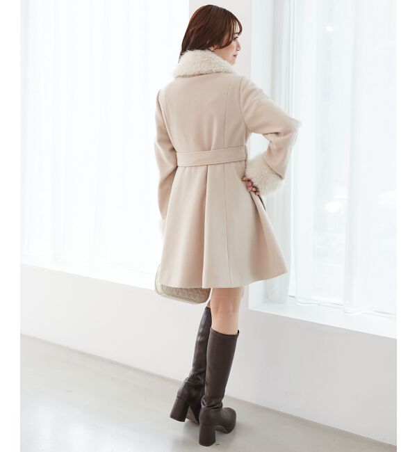  「&infin;マルチwayフェイクファーカラーフレアコート」|その他|