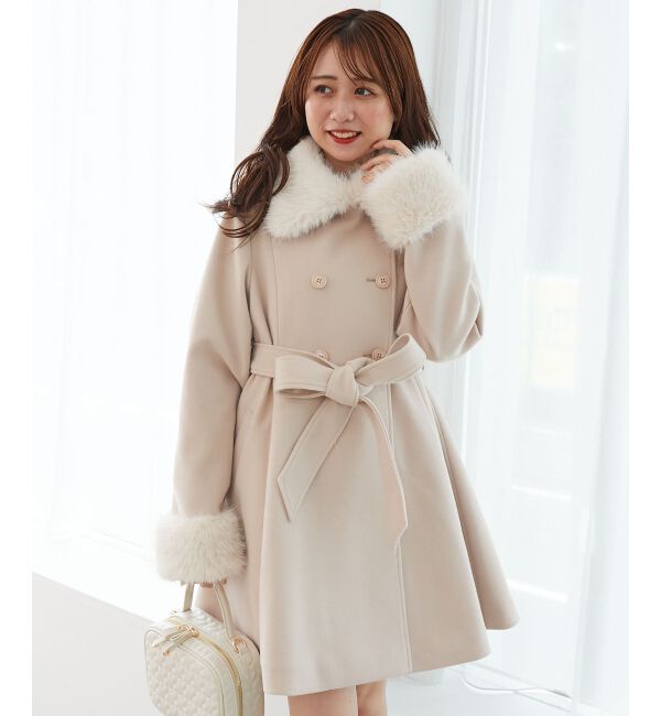  「&infin;マルチwayフェイクファーカラーフレアコート」|その他|