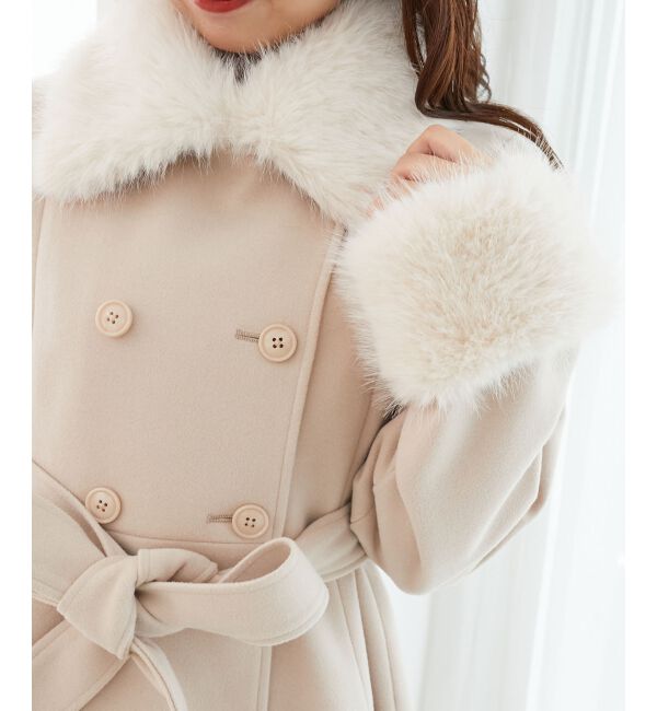  「&infin;マルチwayフェイクファーカラーフレアコート」|その他|