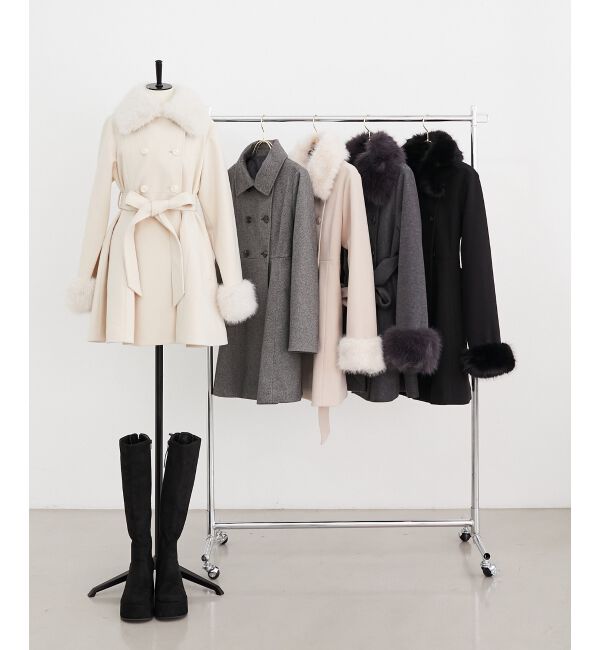  「&infin;マルチwayフェイクファーカラーフレアコート」|その他|