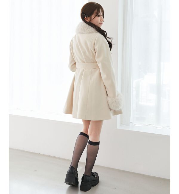  「&infin;マルチwayフェイクファーカラーフレアコート」|その他|