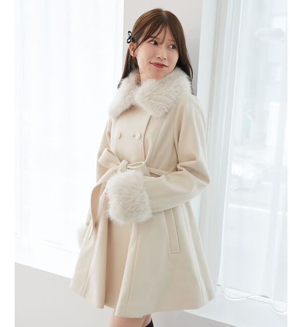  「&infin;マルチwayフェイクファーカラーフレアコート」|その他|