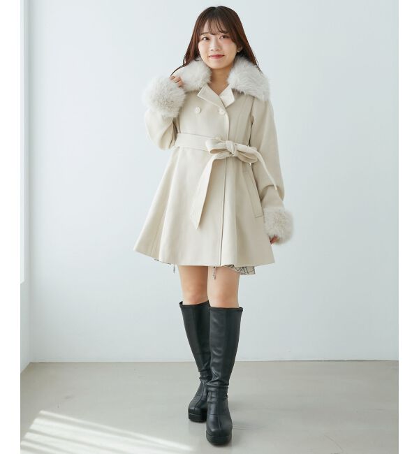  「&infin;マルチwayフェイクファーカラーフレアコート」|その他|