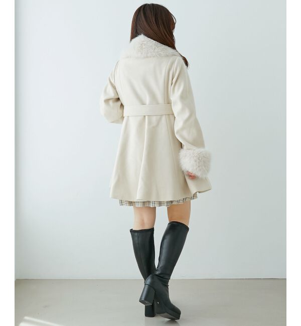  「&infin;マルチwayフェイクファーカラーフレアコート」|その他|