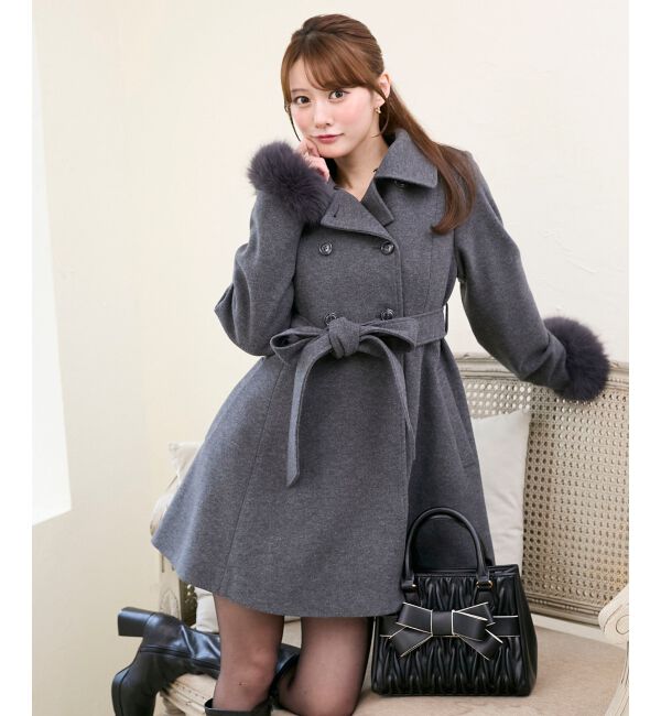  「&infin;マルチwayフェイクファーカラーフレアコート」|その他|