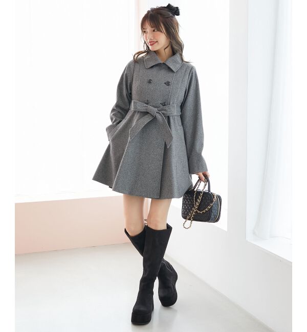  「&infin;マルチwayフェイクファーカラーフレアコート」|その他|