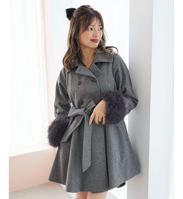  「&infin;マルチwayフェイクファーカラーフレアコート」|その他|