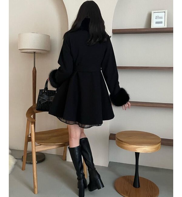  「&infin;マルチwayフェイクファーカラーフレアコート」|その他|