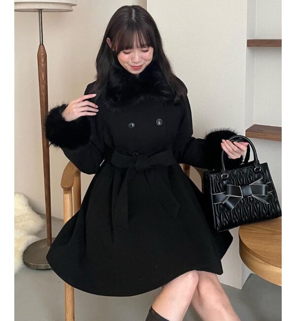  「&infin;マルチwayフェイクファーカラーフレアコート」|その他|