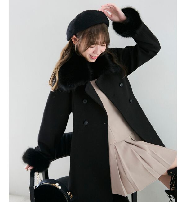  「&infin;マルチwayフェイクファーカラーフレアコート」|その他|