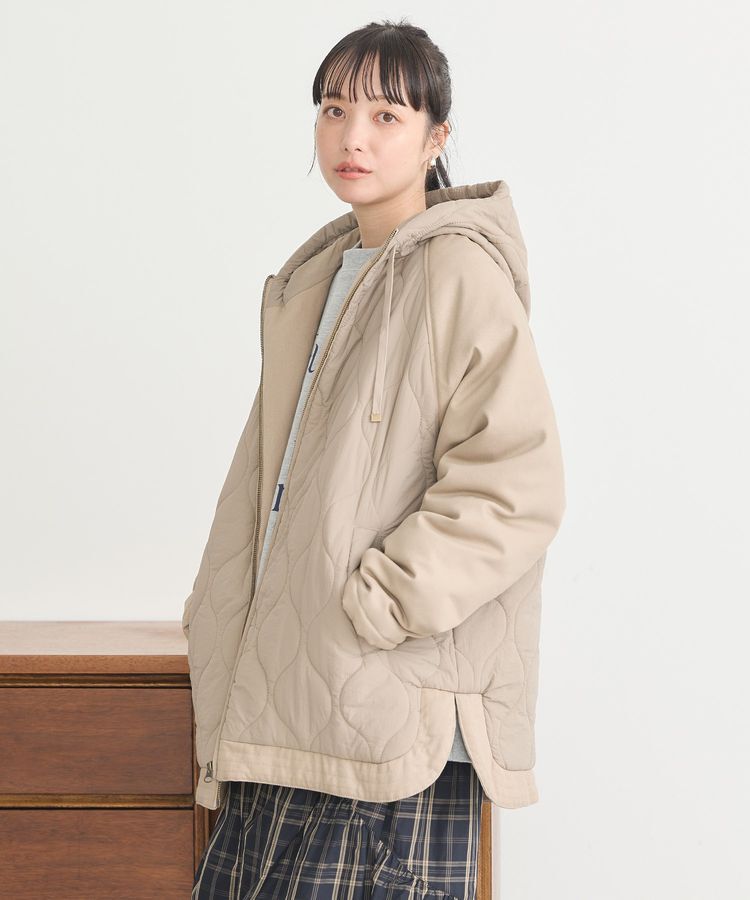 earth music&ecology「ラグラン切替キルティングブルゾン」|ブルゾン・スタジャン|