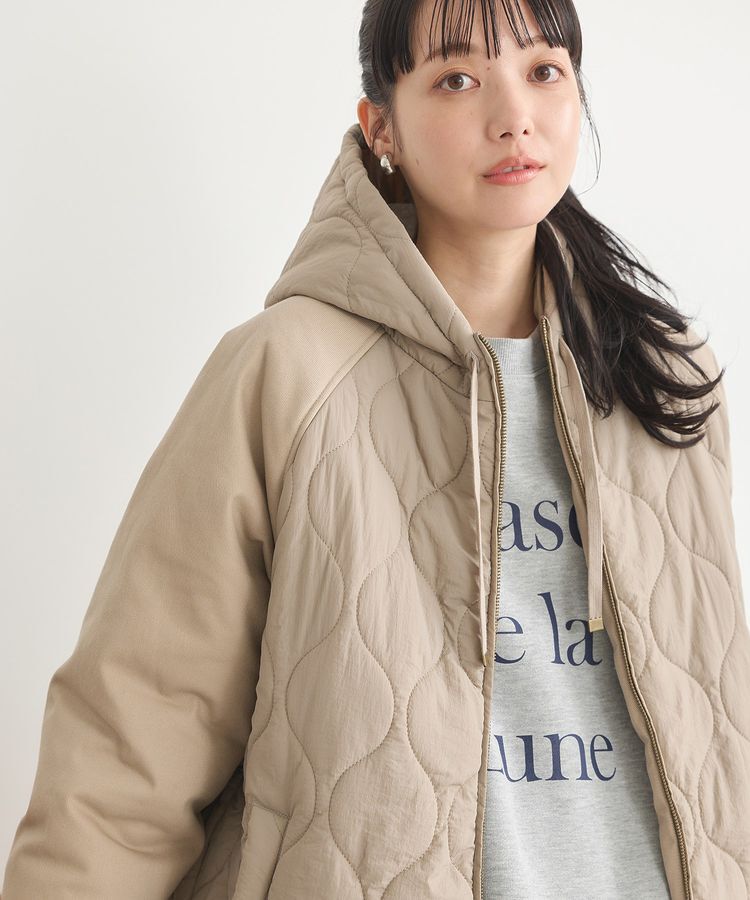 earth music&ecology「ラグラン切替キルティングブルゾン」|ブルゾン・スタジャン|