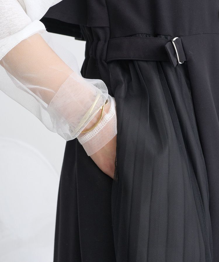 earth music&ecology「サイドプリーツジレンチ」|トレンチコート|