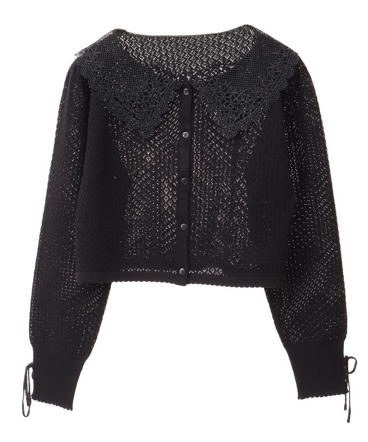 earth music&ecology「レース襟カーディガン」|カーディガン|