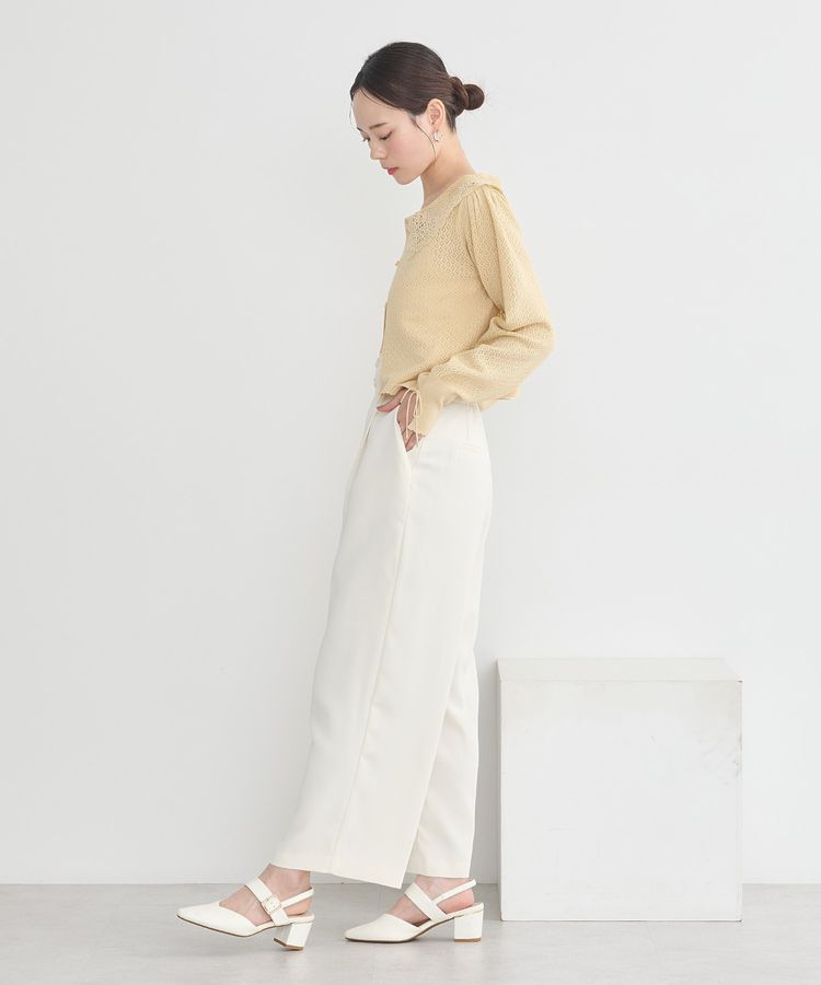 earth music&ecology「レース襟カーディガン」|カーディガン|