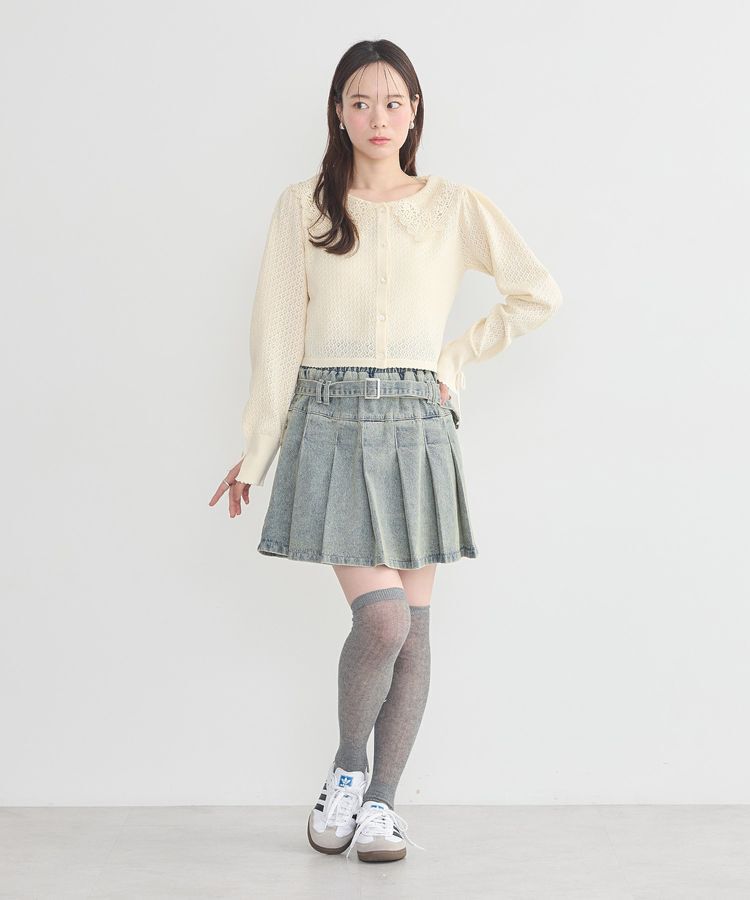 earth music&ecology「レース襟カーディガン」|カーディガン|