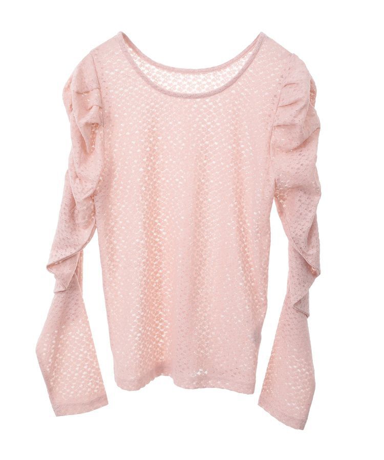 earth music&ecology「ギャザーショルダーカットレースプルオーバー」|Tシャツ・カットソー|