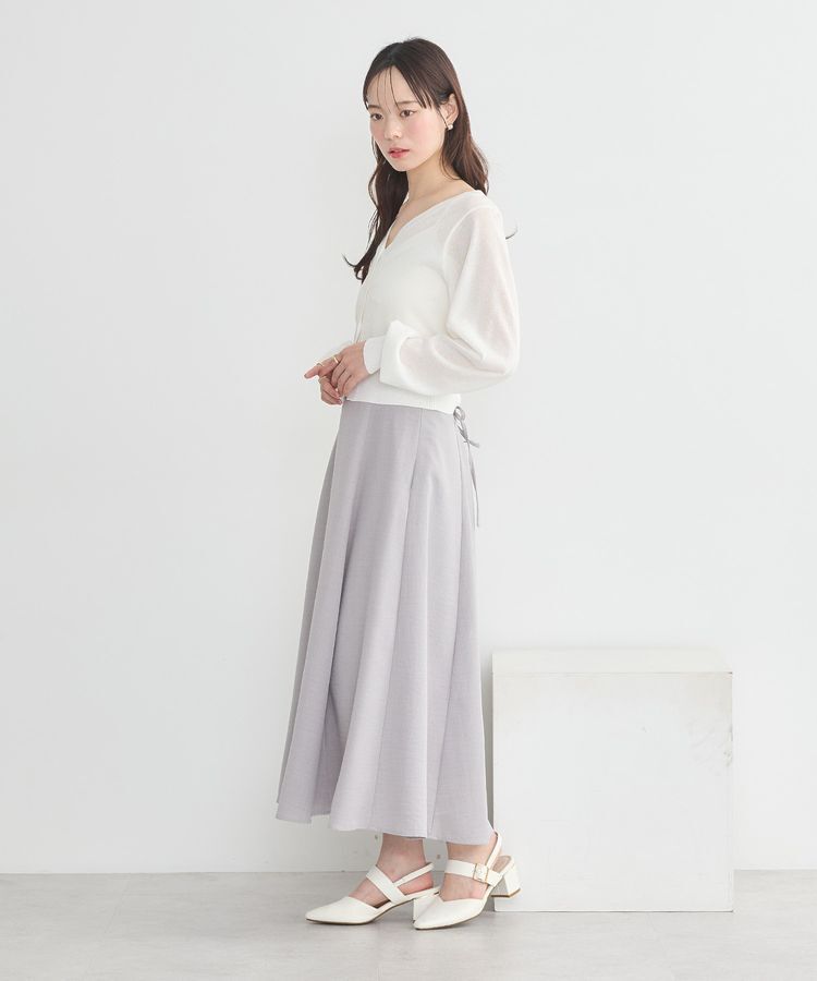 earth music&ecology「バックレースアップスカート」|フレア|